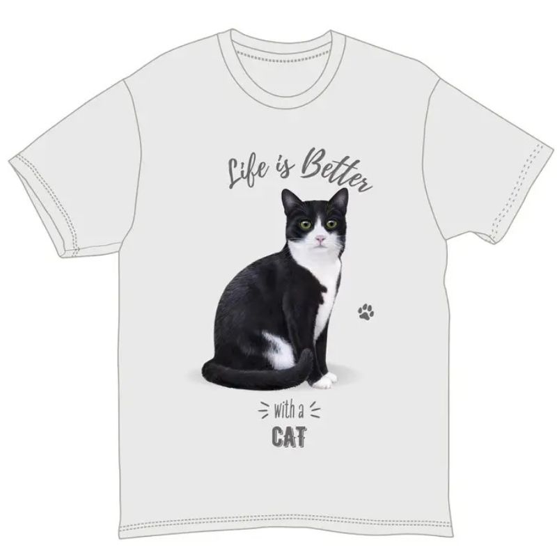 Black & White Cat T-Shirt